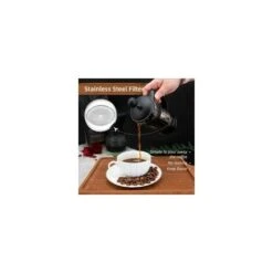 Prensa Francesa De 2 Tazas, Prensa Francesa, Perfecta Para Los Amantes Del Café, Café De La Mañana, Cafetera De Máximo Sabor Con Filtro De Acero Inoxidable, 12 Oz/350 ML -Cocina Electrodomésticos Ventas 100350088 4
