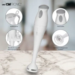 Bomann SM 354 CB Batidora De Mano, 2 Velocidades, Diseño Ergonómico, Vaso Medidor 500 Ml, Kit Montaje Pared 180W Blanco -Cocina Electrodomésticos Ventas 14370627 3