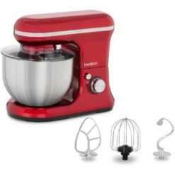 Amasadora Máquina Batidora De Vaso Procesadora Para Masa Cocina 1200 W 5 L Rojo