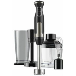 Black & Decker BLACK+DECKER BXHBA1500E - Batidora De Mano En Acero Inoxidable De 1500W Con Accesorios.