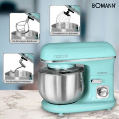 Bomann Robot Batidora Amasadora Repostería, 5 Litros, Velocidad Regulable Electrónica, Diseño Vintage 1100W Verde -Cocina Electrodomésticos Ventas 19656702 3