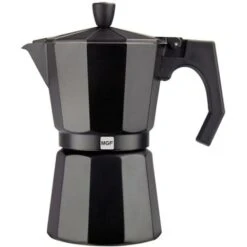 MAGEFESA 01PACFKEB03 - Cafetera 3 Tazas En Aluminio Esmaltado Noir