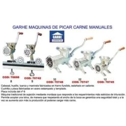 MIBRICOTIENDA Garhe Maquina Picar Carne Manual Nº 12 00012