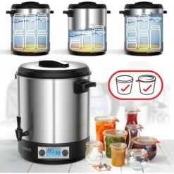 Monzana Cocedero De Conservas 28L 14 Tarros De 1L 1800W Esterilizador Con Temporizador Pantalla LCD Dispensador 28L Con Pantalla LCD Y Temporizador -Cocina Electrodomésticos Ventas 23117702 3