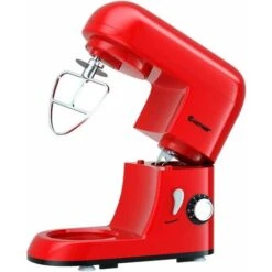 COSTWAY Batidora Amasadora 1300W,Capacidad 4L, 6 Velocidades Amasador De Pan Con Bol De Acero Inoxidable,Gancho Para Masa Y Batidor Rojo -Cocina Electrodomésticos Ventas 25403614 5