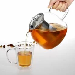 Monzana Tetera De Vidrio 1,5L Con Infusor De Acero Inoxidable Para Todo Tipo De Té Bebidas Calientes Portavelas Incluido 11 Monzana Tetera De Vidrio 1,5L Con Infusor De Acero Inoxidable Para Todo Tipo De Té Bebidas Calientes Portavelas Incluido -Cocina Electrodomésticos Ventas 26286398 5