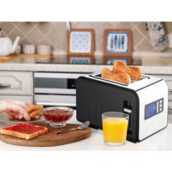 Tostador En Acero Inoxidable 800W Con Pantalla Digital Y 2 Ranuras Anchas -Cocina Electrodomésticos Ventas 28602892 3