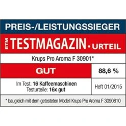 Krups F30901, 1050 W, 1 Liter, 60 Decibeles, Vidrio, Blanco -Cocina Electrodomésticos Ventas 30010864 3