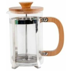 Cafetera De Émbolo DKD Home Decor 8424001278893 Acero 600 Ml Vidrio De Borosilicato (600 Ml) 8424001278893 S3012340 DKD Home Dec