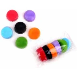 Tapa De Silicona Con Forma De Corona, Paquete De 6, Tapa De Botella, Tapa De Silicona Ecológica, Tapa De Cerveza Reutilizable De Color Aleatorio -Cocina Electrodomésticos Ventas 36014138 5