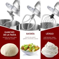 COSTWAY Batidora Eléctrica 1400W Batidora De Mano Eléctrica De Acero Inoxidable Con Mango Y 6 Velocidades Regulables (Plateado) -Cocina Electrodomésticos Ventas 38745390 5