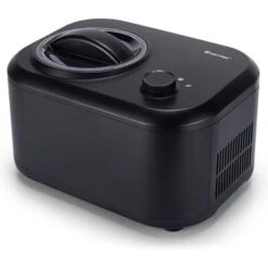 COSTWAY Máquina Para Hacer Helados De 1 L Heladora Eléctrica De 100 W Con 3 Modos/Compresor Incorporado/Cuchara Para Hogar (Negro)