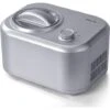 COSTWAY Heladora Eléctrica Máquina Para Hacer Helados De 1 L De 100 W Con 3 Modos/Compresor Incorporado/Cuchara Para Hogar (Plata)