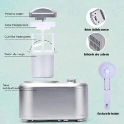 COSTWAY Heladora Eléctrica Máquina Para Hacer Helados De 1 L De 100 W Con 3 Modos/Compresor Incorporado/Cuchara Para Hogar (Plata) 10 COSTWAY Heladora Eléctrica Máquina Para Hacer Helados De 1 L De 100 W Con 3 Modos/Compresor Incorporado/Cuchara Para Hogar (Plata) -Cocina Electrodomésticos Ventas 38745521 4