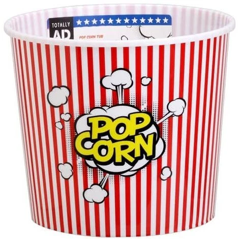 Cubo De Palomitas Pequeño Redondo 13 Cm Rojo 4 Cubo De Palomitas Pequeño Redondo 13 Cm Rojo - Imagen 2