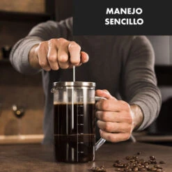 Klarstein Cafetera Francesa Ristretto 0,35 Litros Vidrio Borosilicato Acero Inoxidable Madera De Nogal -Cocina Electrodomésticos Ventas 42753596 3