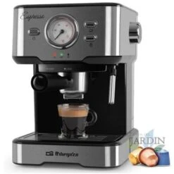 Cafetera Automática Para Espresso Orbegozo 1100W, 1.5 L. Compatible Cápsulas Nespresso.