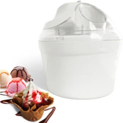 Máquina De Helado Eléctrica 1,4 L Para Helado Helado, Sorbete Y Yogur Helado, Máquina De Helado Sin BPA, Fácil De Usar, Fabricado En 15-30 Minutos