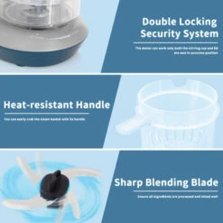 Robot Cocina Bebe, Robot Alimentos 7 EN 1 Multifunción, Vaporera Y Licuadora De Puré, Esterilizador Y Calentador De Biberones, Recalentar, Descongela, Limpieza Automática, Sin BPA, LED -Cocina Electrodomésticos Ventas 54716546 3