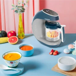 Robot Cocina Bebe, Robot Alimentos 7 EN 1 Multifunción, Vaporera Y Licuadora De Puré, Esterilizador Y Calentador De Biberones, Recalentar, Descongela, Limpieza Automática, Sin BPA, LED -Cocina Electrodomésticos Ventas 54716546 5