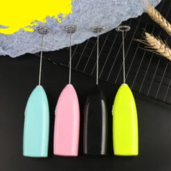 Paquete De 2 Espumador De Leche De Mano Con Pilas - Batidor Eléctrico Espumador De Café Agitador De Batería, Espumador De Leche De Mano, Mini Mezclador Para Café A Prueba De Balas, Capuchino, Latte, F -Cocina Electrodomésticos Ventas 59163095 4