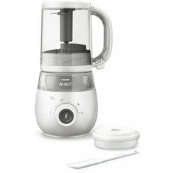 Philips Avent SCF883/01 - Robot De Cocina 4 en 1 para Papilla, Cocina Al Vapor, Frulla, Scongela Y Calienta De Un Recipiente