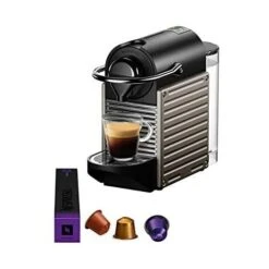 Krups Nespresso Pixie XN304T - Cafetera Monodosis De Cápsulas Nespresso, Compacta, 19 Bares, Apagado Automático, 0.7 L, Color Gris Titanio, 14 Cápsulas Interior -Cocina Electrodomésticos Ventas 59634309 3