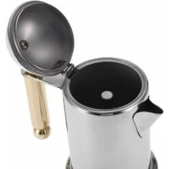 Cafetera De 4 Tazas De Acero Inoxidable, Cafetera De Espresso Duradera, Cafetera Moka Plateada Con Válvula De Seguridad -Cocina Electrodomésticos Ventas 63876909 3