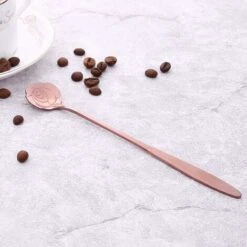 Cucharadita De Mango Largo De Acero Inoxidable, Cuchara Sopera, Cuchara Para Helado De Café, Cuchara De Postre Portátil Dura, Juego De 4 Oro Rosa. -Cocina Electrodomésticos Ventas 63886336 3
