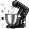 COSTWAY Batidora Amasadora 1300W,Capacidad 4L, 6 Velocidades Amasador De Pan Con Bol De Acero Inoxidable,Gancho Para Masa Y Batidor Negro -Cocina Electrodomésticos Ventas 64918307 1
