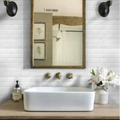 Juego 3d De 5 Piezas, Azulejos De Metro Blancos Autoadhesivos, Baño De Cocina Con Protector Contra Salpicaduras Adhesivo, Papel Adhesivo De Vinilo De Ladrillo 3d, 30.5x30.5cm -Cocina Electrodomésticos Ventas 65027658 3