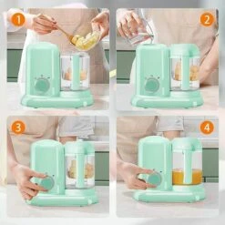 Baby Blender Cooker, Procesador De Alimentos Para Bebés Multifunción 4-1, Vaporizador Y Licuadora Para Bebés, Descongelación, Calefacción, Cocción Al Vapor Rápida Y Suave, Sin BPA -Cocina Electrodomésticos Ventas 66782007 5