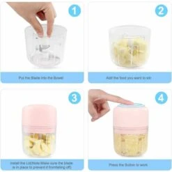 Mini Picadora Eléctrica, Mini Picadora De Carne De 250 ML, Picadora De Zanahorias Eléctrica, Licuadora De Hortalizas Multifuncional Con Batidora De 3 Hojas Para Alimentos Para Bebés, Carne, Cebolla (R 8 Mini Picadora Eléctrica, Mini Picadora De Carne De 250 ML, Picadora De Zanahorias Eléctrica, Licuadora De Hortalizas Multifuncional Con Batidora De 3 Hojas Para Alimentos Para Bebés, Carne, Cebolla (R -Cocina Electrodomésticos Ventas 67692172 2