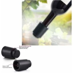 Paquete De 2 Aspiradoras De Corcho Para Botellas De Vino Con Registro De Escala De Tiempo, Removedor De Corcho De Champán Al Vacío, Protector De Botellas De Vino Reutilizable, Sellador De Botellas Que -Cocina Electrodomésticos Ventas 67693788 5