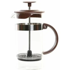 Cafetera De Émbolo DKD Home Decor 16 X 9 X 18,5 Cm Marrón Transparente Acero Inoxidable 350 Ml Vidrio De Borosilicato 8424001941