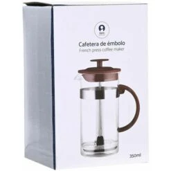 Cafetera De Émbolo DKD Home Decor 16 X 9 X 18,5 Cm Marrón Transparente Acero Inoxidable 350 Ml Vidrio De Borosilicato 8424001941 -Cocina Electrodomésticos Ventas 68493748 3