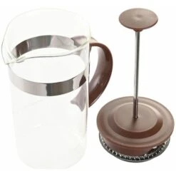 Cafetera De Émbolo DKD Home Decor 16 X 9 X 18,5 Cm Marrón Transparente Acero Inoxidable 350 Ml Vidrio De Borosilicato 8424001941 -Cocina Electrodomésticos Ventas 68493748 4