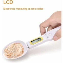 GDRHVFD Balanza De Cuchara, Cuchara Medidora, Báscula Electrónica Portátil, Báscula De Alimentos De Cocina, Pantalla LCD, Mini Báscula Digital, 500 G/0,1 G, Utensilios De Cocina Esenciales (blanco) -Cocina Electrodomésticos Ventas 68579357 3