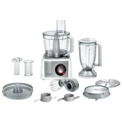 Bosch MC812S820 Robot De Cocina 1250 W 3.9 L Acero Inoxidable, Blanco