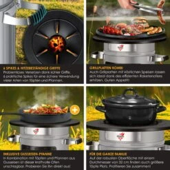 KESSER® Horno Rocket, Incluye Parrilla De Hierro Fundido Con Bolsa De Transporte, Horno Holandés, Barbacoa, Horno De Leña Rocket, Estufa De Camping, Parrilla De Camping, Acero Inoxidable Grau (de) -Cocina Electrodomésticos Ventas 69976504 3