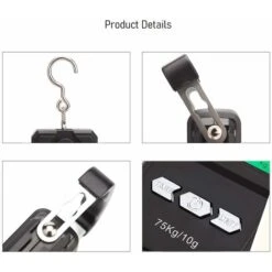 Báscula De Pesca, Báscula De Equipaje Colgante De 165 Lb / 75 Kg, Báscula De Pesca Electrónica Con Pantalla LCD Retroiluminada, Cinta Métrica Y 2 Baterías AAA, Adecuada Para Pesca Al Aire Libre -Cocina Electrodomésticos Ventas 70244918 4