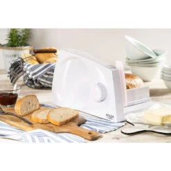 Adler AD4703 Cortafiambres Plegable, Cuchilla Especial Acero Inox., Corte Ajustable 15 Mm, Disco Corte 17 Cm 400W Blanco -Cocina Electrodomésticos Ventas 70539908 3