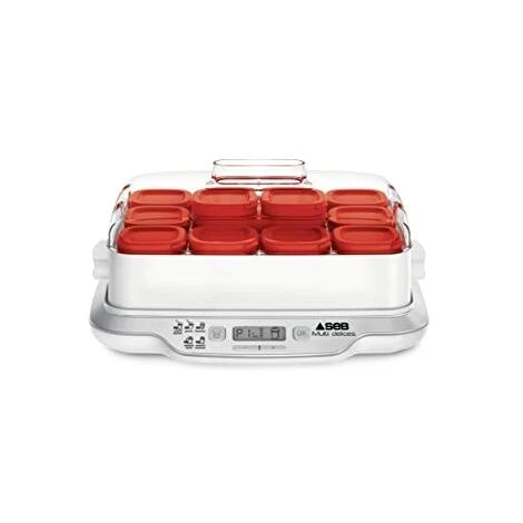 SEB YG661500 YOGUR RE MULTI D LICES EXPRESS 12 BOTES 600W YOGUR QUESO COCCIÓN AL VAPOR 4H ROJO Y BLANCO 4 SEB YG661500 YOGUR RE MULTI D LICES EXPRESS 12 BOTES 600W YOGUR QUESO COCCIÓN AL VAPOR 4H ROJO Y BLANCO - Imagen 2