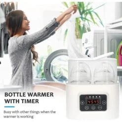 Calentador De Biberones 5 En 1 Calentador De Alimentos Digital Para Bebés Con Temporizador Esterilizador De Vapor Con Pantalla Digital Para Descongelación De Biberones Dobles -Cocina Electrodomésticos Ventas 71885553 4