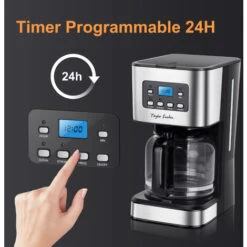 Cafetera De Goteo, Pantalla LCD, Filtro Reutilizable, Programable, Función Auto Limpieza (Descalcificación), Capacidad 1,5 L(12 Tazas), Función Mantener Caliente, 950W, Sin BPA - Taylor Swoden Darcy -Cocina Electrodomésticos Ventas 72291504 3