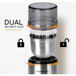 Aigostar Molinillo De Café Eléctrico, Molinillo De Café Multifuncional 200W Molinillo De Especias Recipiente Extraíble Con Cuchillas De Acero Inoxidable, Libre De BPA, Incluye Cepillo De Limpieza -Cocina Electrodomésticos Ventas 72291548 5