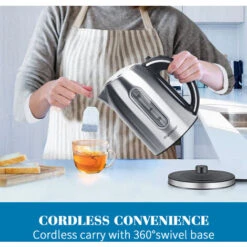 Aigostar King 30CEA – Hervidor De Agua Eléctrico, Con Iluminación Led, 1,7 L, 2200W, Libre De BPA, Acero Inoxidable, Filtro Antical Extraible, Apagado Automático Y Protección De Ebullición En Seco -Cocina Electrodomésticos Ventas 72291692 3