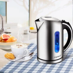 Aigostar King 30CEA – Hervidor De Agua Eléctrico, Con Iluminación Led, 1,7 L, 2200W, Libre De BPA, Acero Inoxidable, Filtro Antical Extraible, Apagado Automático Y Protección De Ebullición En Seco -Cocina Electrodomésticos Ventas 72291692 4