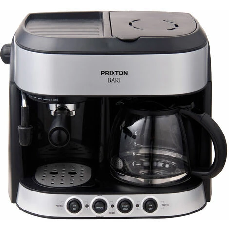 Cafetera Doble Bari PRIXTON 3 En 1: Espresso, Americano Y Cappuccino 4 Cafetera Doble Bari PRIXTON 3 En 1: Espresso, Americano Y Cappuccino - Imagen 2