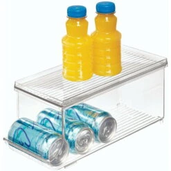 InterDesign Soporte Para Latas De Refresco Para Refrigerador, Armario De Cocina, Despensa, Transparente -Cocina Electrodomésticos Ventas 74993756 2
